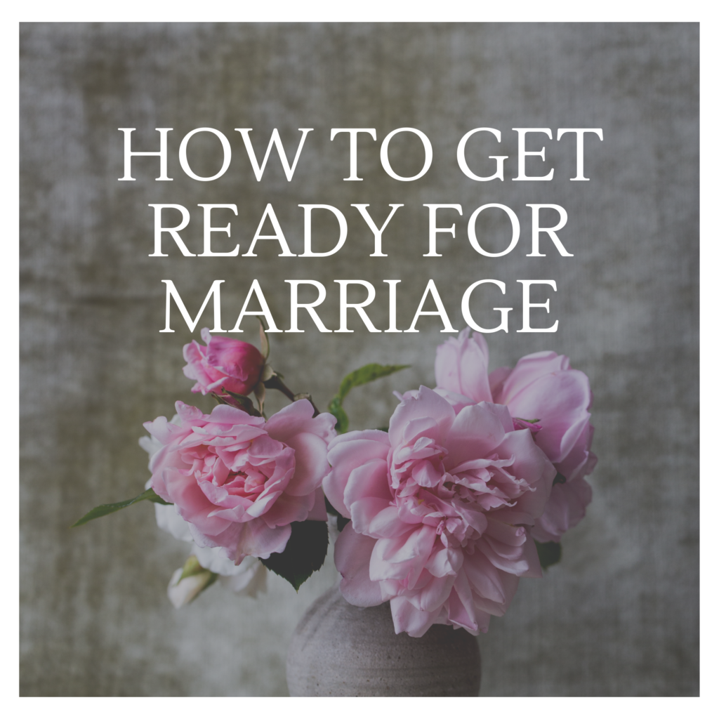 get married prepared, ready to get married